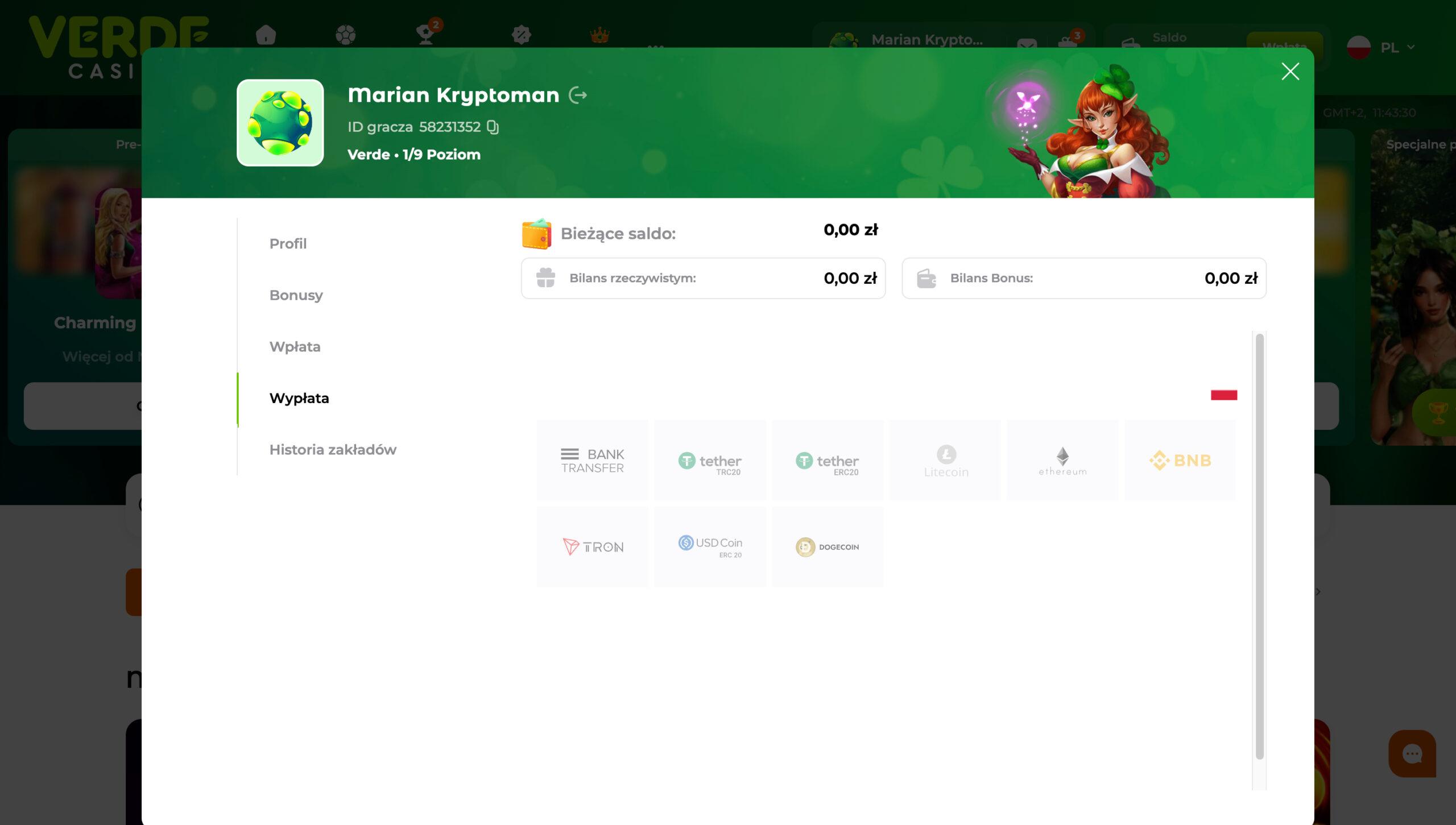 Kasyno Verde Metody wypłaty
